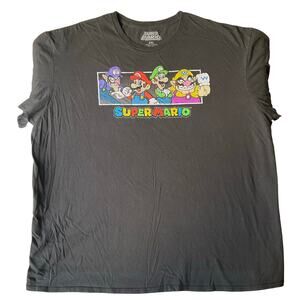 Super Mario Men T-shirt size 2XL ShortSleeve Stretchy Casual Luigi Wario Waluigi